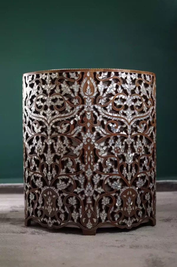 IMG-20240424-WA0013 Diamond set of chairs with a hand-carved table inlaid with natural mother-of-pearl