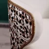 Diamond set of chairs with a hand-carved table inlaid with natural mother-of-pearl