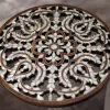 Diamond set of chairs with a hand-carved table inlaid with natural mother-of-pearl
