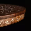 Round table carved and inlaid with mother-of-pearl