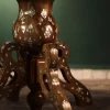 Round table carved and inlaid with mother-of-pearl