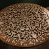 Round table carved and inlaid with mother-of-pearl