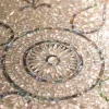 Round table completely inlaid with mother-of-pearl