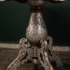 Round table completely inlaid with mother-of-pearl