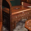 Handmade Set of 3 Chairs with In-Between Table