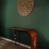 Handmade Modern Console with Mother of Pearl Inlay