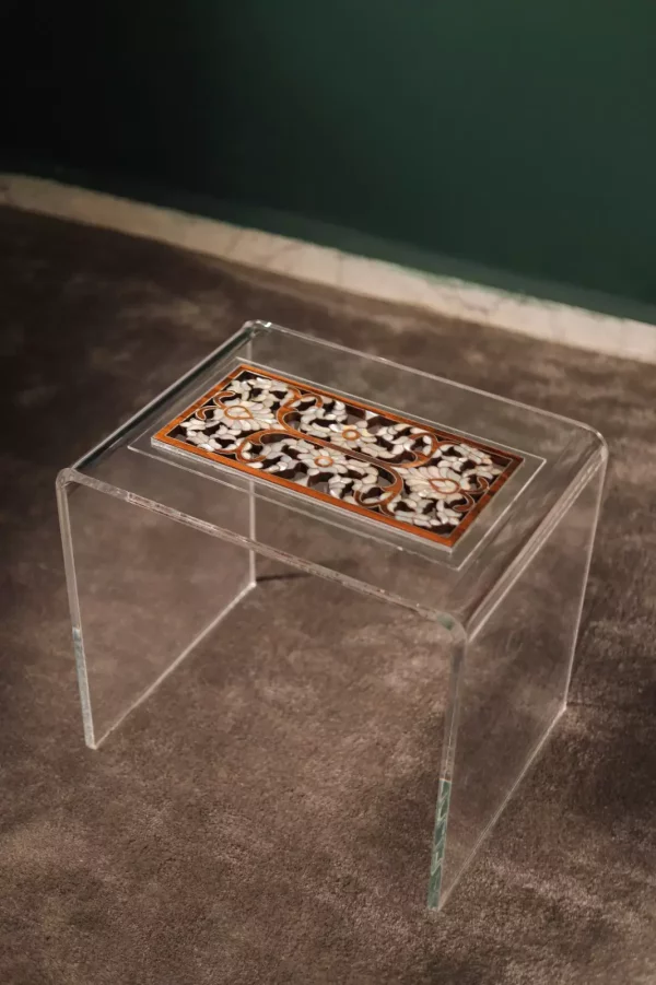 IMG-20240516-WA0110 Handmade Acrylic Table with Wooden Surface and Mother of Pearl Inlay