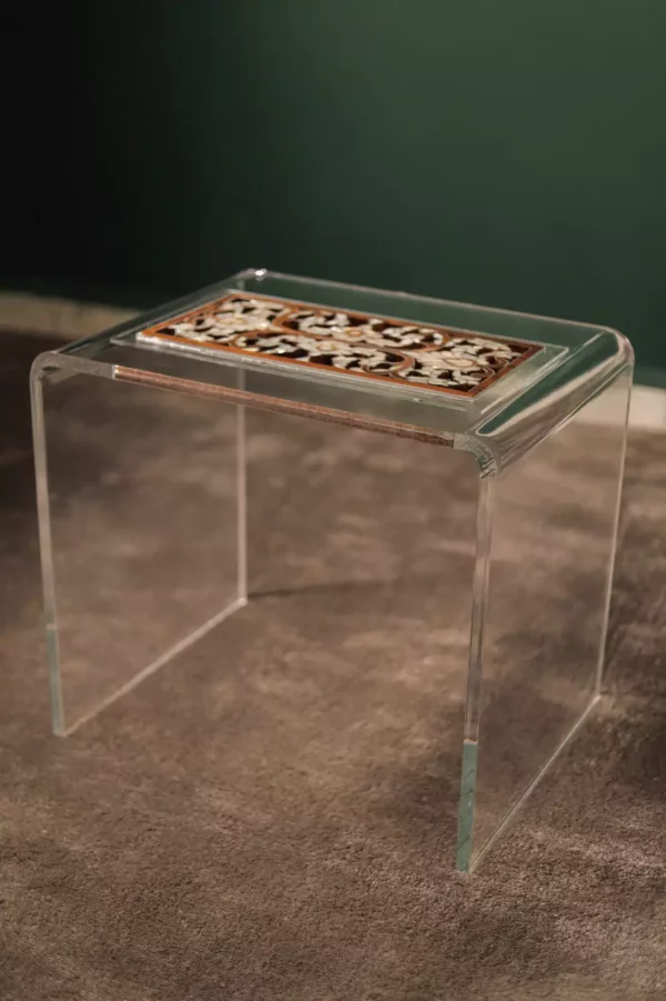 IMG-20240516-WA0111 Handmade Acrylic Table with Wooden Surface and Mother of Pearl Inlay