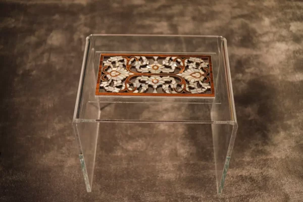 IMG-20240516-WA0113 Handmade Acrylic Table with Wooden Surface and Mother of Pearl Inlay