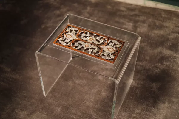 IMG-20240516-WA0114 Handmade Acrylic Table with Wooden Surface and Mother of Pearl Inlay