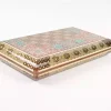 Golden backgammon and Chess / wooden board inlaid with copper / Board games / unique gift