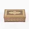 Luxurious wooden box, handcrafted and inlaid with copper