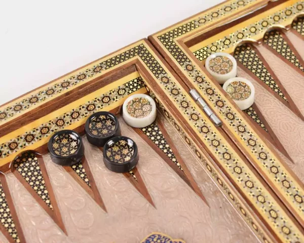 1 Golden Chess wooden board inlaid with copper/backgammon/ Board games/ Great gift