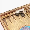 Golden Chess wooden board inlaid with copper/backgammon/ Board games/ luxury gift