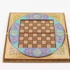 Golden Chess wooden board inlaid with copper/backgammon/ Board games/ luxury gift