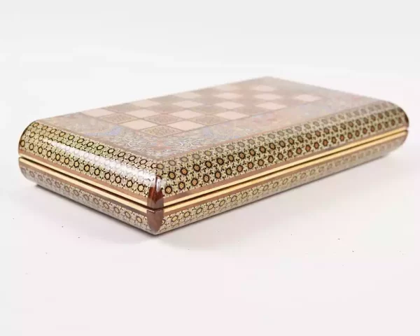 10 Golden Chess wooden board inlaid with copper/backgammon pieces included/ Board games/ luxury gift