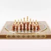 Golden Chess wooden board inlaid with copper/backgammon/ Board games/ Great gift