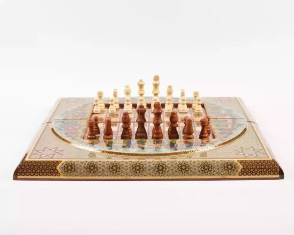 11 Golden Chess wooden board inlaid with copper/backgammon/ Board games/ Great gift