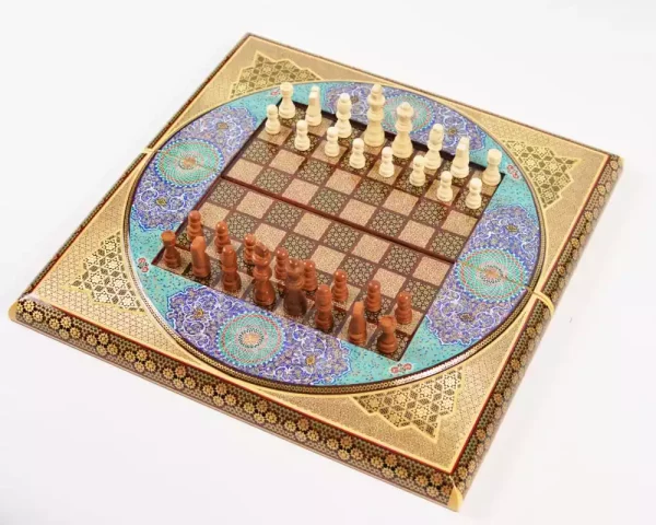 12 Golden Chess wooden board inlaid with copper/backgammon/ Board games/ luxury gift