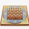 Golden Chess wooden board inlaid with copper/backgammon/ Board games/ luxury gift