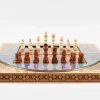 Golden Chess wooden board inlaid with copper/backgammon/ Board games/ luxury gift