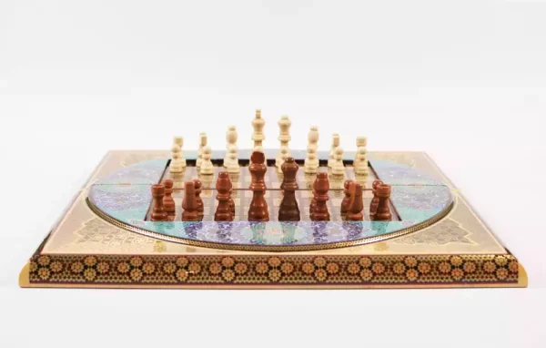 14 Golden Chess wooden board inlaid with copper/backgammon/ Board games/ luxury gift