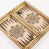 Golden backgammon and Chess / wooden board inlaid with copper / Board games / Royal gift