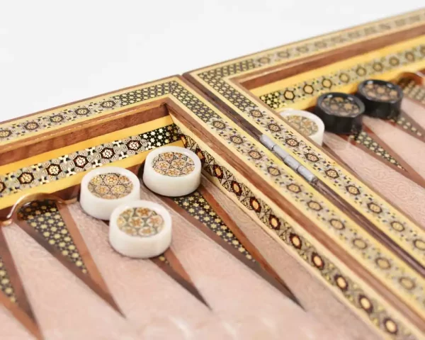 2 Golden backgammon and Chess /wooden board inlaid with copper/ Board games/ beautiful gift