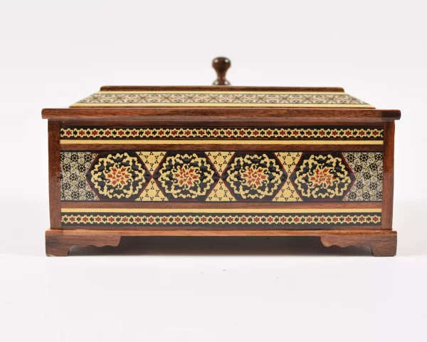 2 Luxurious handmade wooden box inlaid with copper