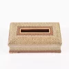 Luxurious tissue box, handmade, inlaid with copper