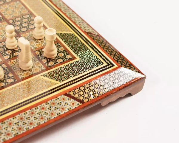 3 unique royal chessboard handmade from lemon wood and inlaid with copper