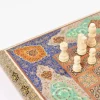Golden backgammon and Chess / wooden board inlaid with copper / Board games / Gift idea