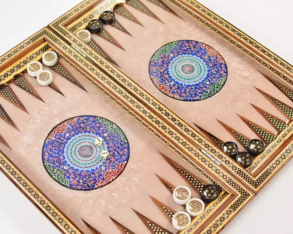 3 Golden backgammon and Chess /wooden board inlaid with copper/ Board games/ beautiful gift