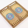 Golden Chess wooden board inlaid with copper/backgammon/ Board games/ luxury gift