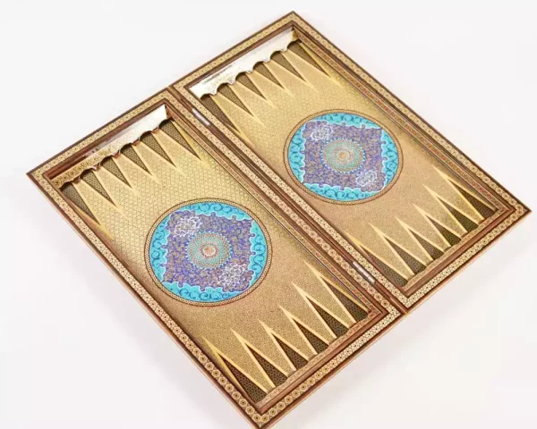 3 Golden Chess wooden board inlaid with copper/backgammon/ Board games/ luxury gift