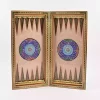 Golden backgammon and Chess /wooden board inlaid with copper/ Board games/ beautiful gift