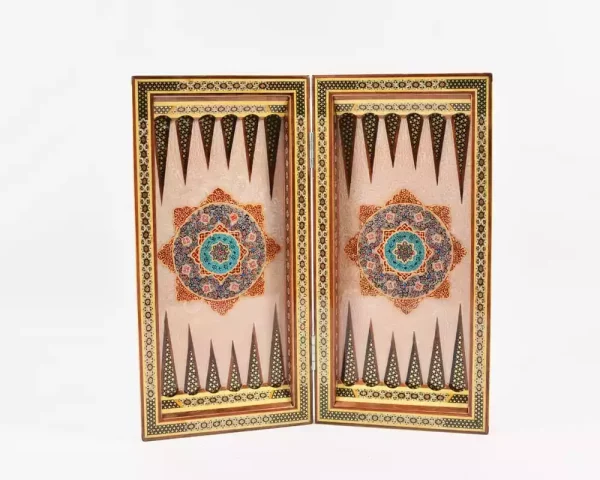 4 Golden Chess wooden board inlaid with copper/backgammon pieces included/ Board games/ luxury gift