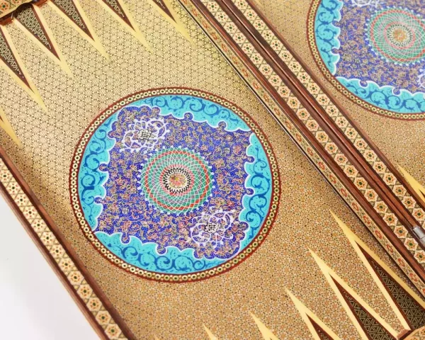 4 Golden Chess wooden board inlaid with copper/backgammon/ Board games/ luxury gift
