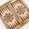 Golden backgammon and Chess / wooden board inlaid with copper / Board games / Royal gift