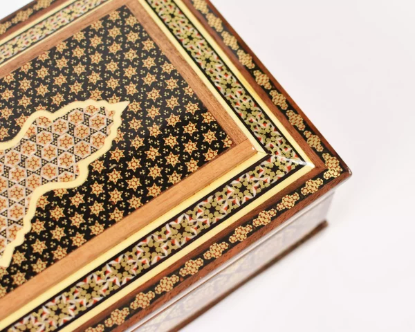 5 Luxurious wooden box, handcrafted and inlaid with copper