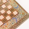 Golden Chess wooden board inlaid with copper/backgammon pieces included/ Board games/ luxury gift