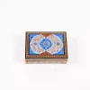 wooden box inlaid with copper with a traditional Islamic design
