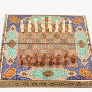 Handmade Wooden chess table, backgammon, poker table /chess board/ Inlaid with Pearl/ board games/ Christmas gift for dad