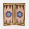 Golden backgammon and Chess /wooden board inlaid with copper/ Board games/ beautiful gift