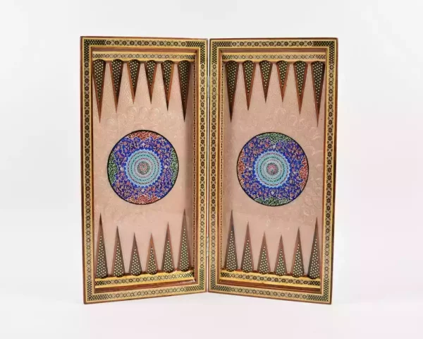 5 Golden backgammon and Chess /wooden board inlaid with copper/ Board games/ beautiful gift