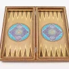 Golden Chess wooden board inlaid with copper/backgammon/ Board games/ luxury gift