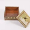 Luxurious handmade wooden box inlaid with copper