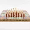 Golden backgammon and Chess / wooden board inlaid with copper / Board games / Gift idea