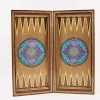 Golden Chess wooden board inlaid with copper/backgammon/ Board games/ luxury gift