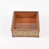 Luxurious handmade wooden box inlaid with copper